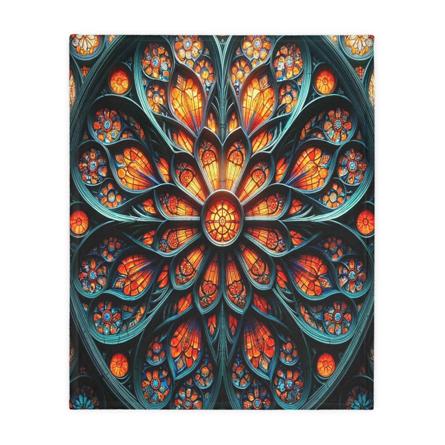 Fiery Cathedral Mandala _Double Sided Print