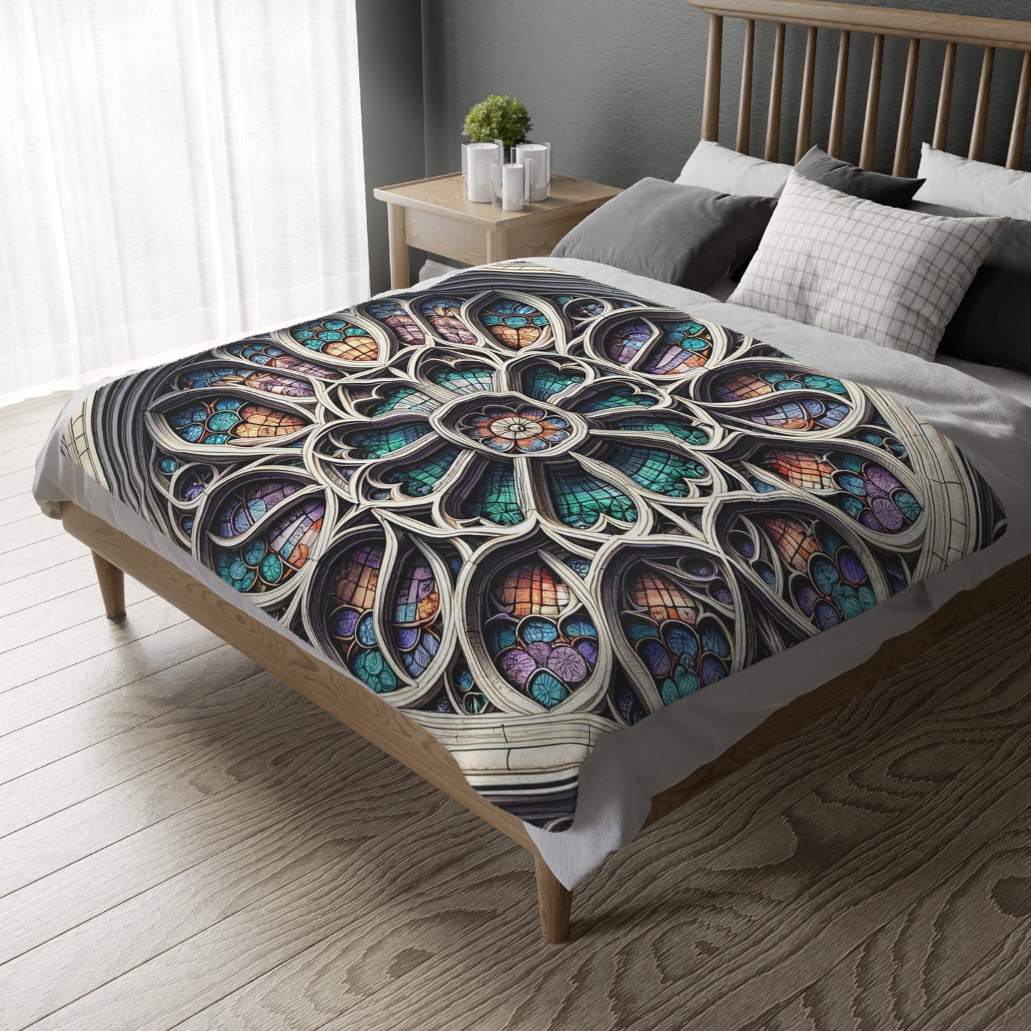 Spectrum Splendor Throw-Double Sided Print Velveteen Blanket