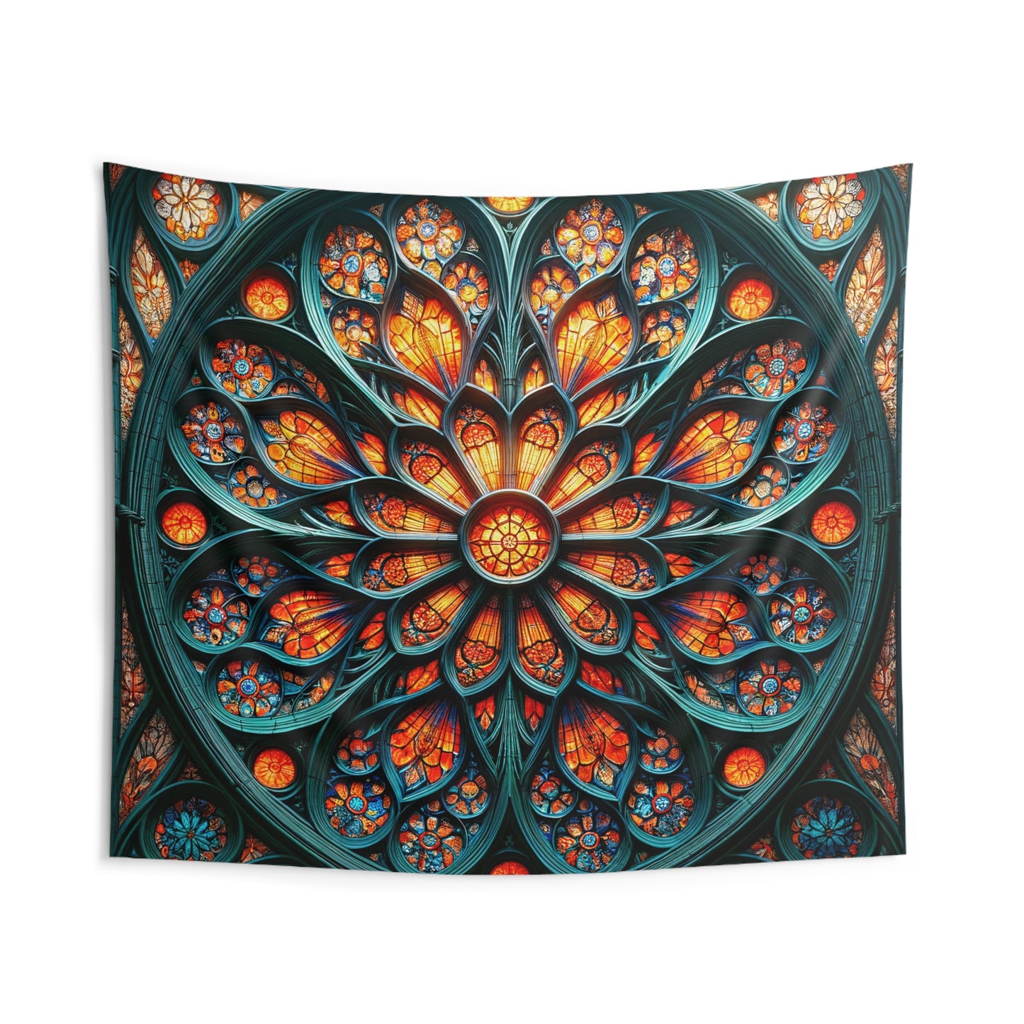 Radiant Mandala Tapestry