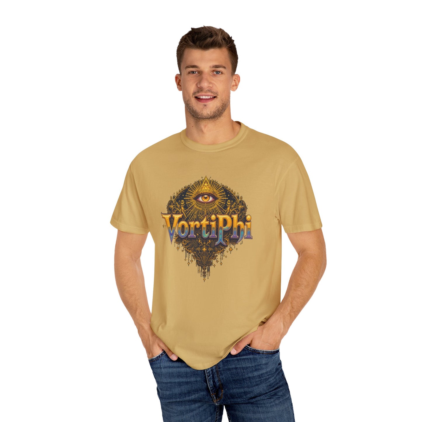 VortiPhi “Eye of the Pyramid” Golden Geometry Tee – Sacred Design Awakening