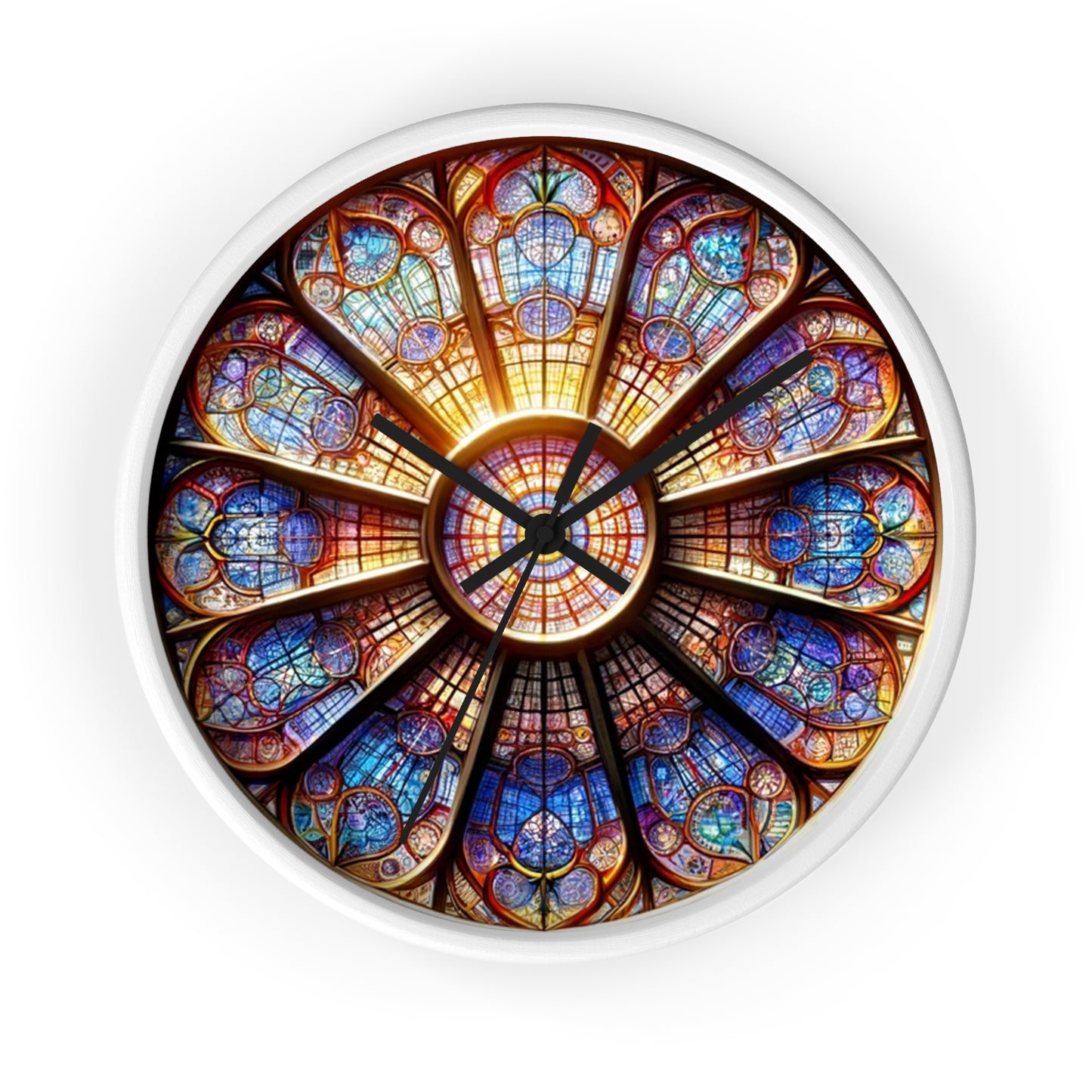 Stained Glass Wall Clock