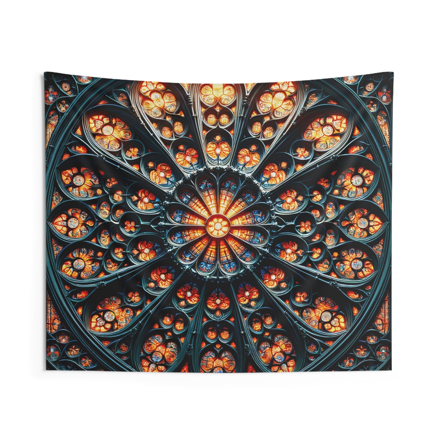 Radiant Mandala: The Sunlit Stained Glass Tapestry