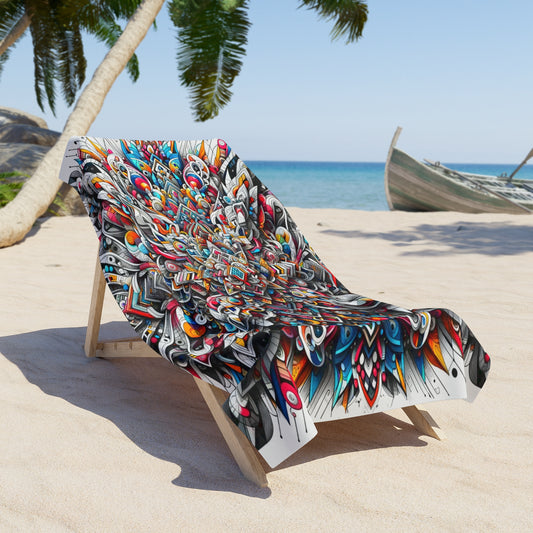 Kaleidoscope Comfort: Vibrant Beach Towel