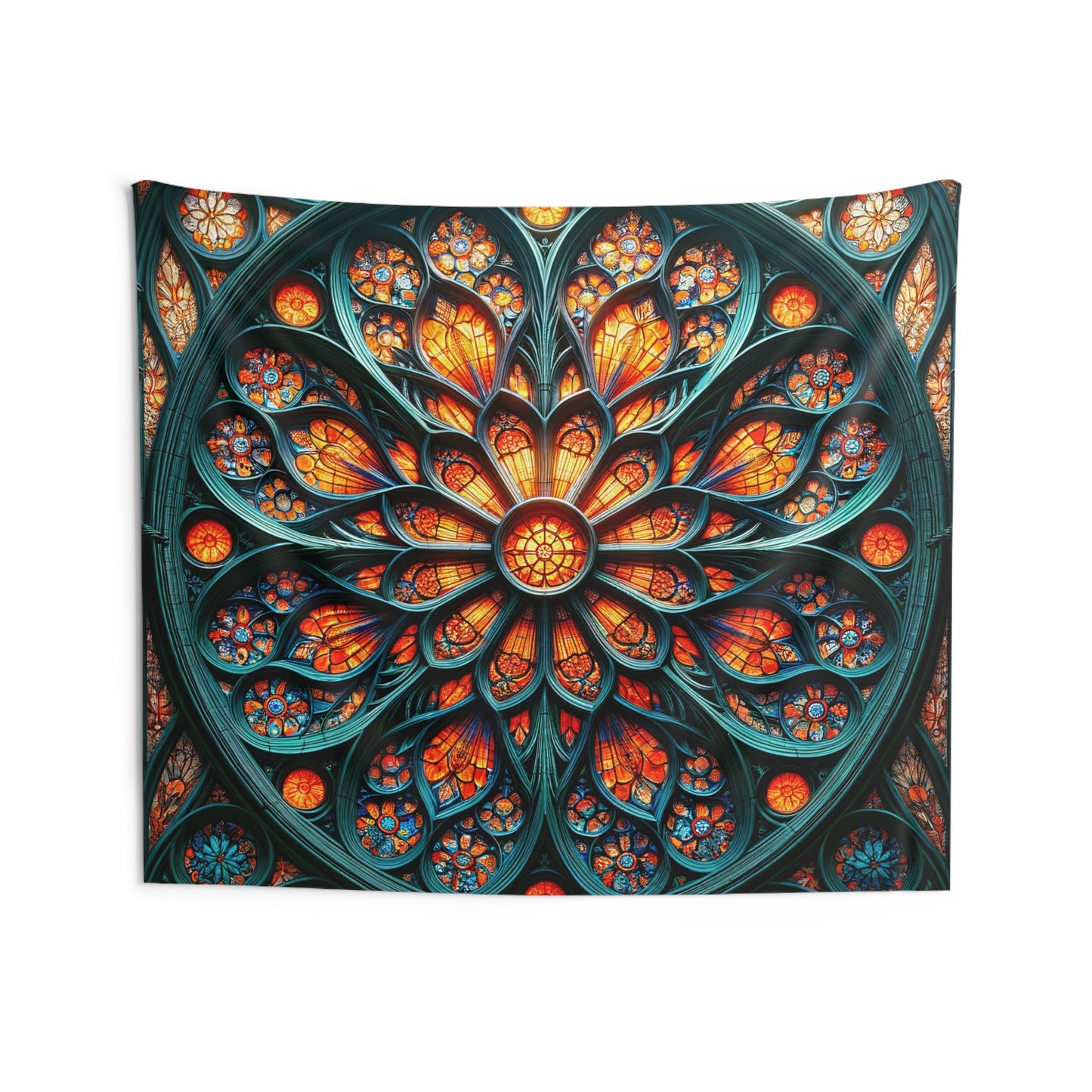 Radiant Mandala Tapestry