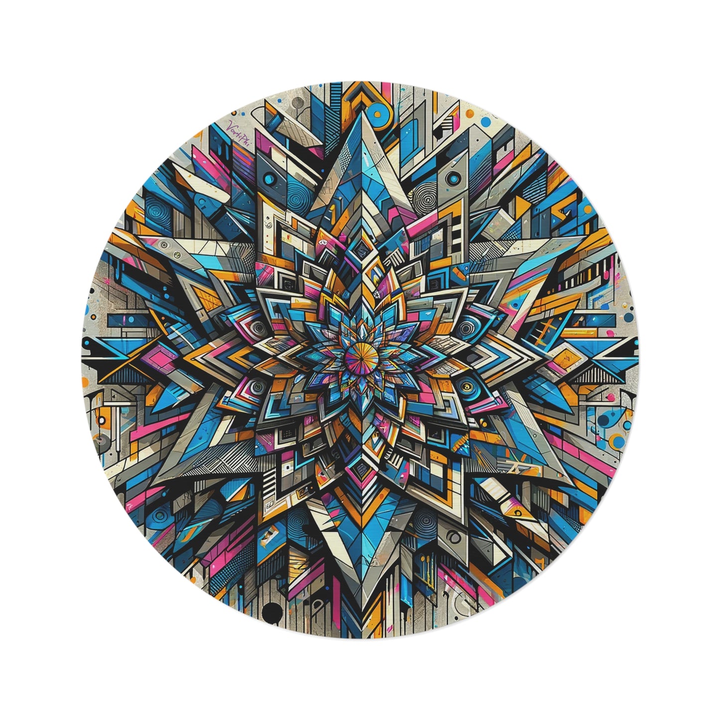 Mandala Majesty: 5' Decorative Round Rug