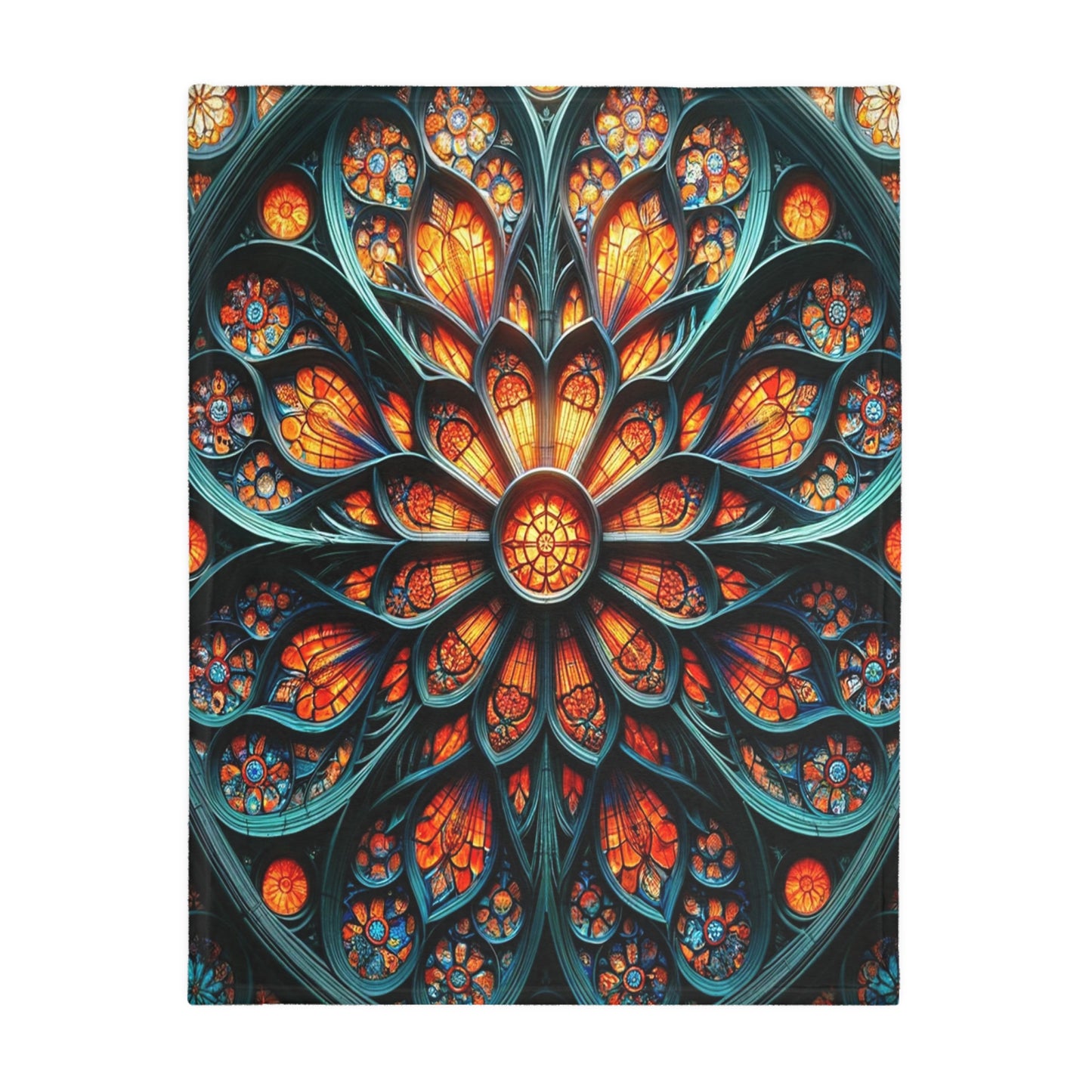 Fiery Cathedral Mandala _Double Sided Print