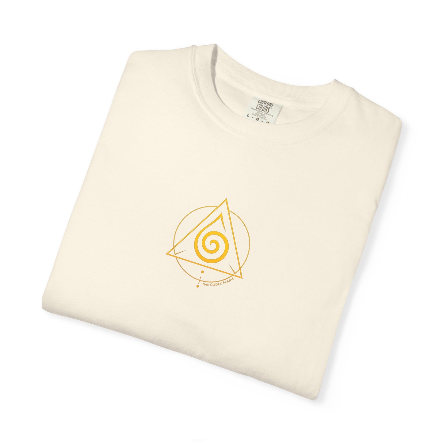 Codex Flame Spiral T-Shirt – Sacred Geometry Design
