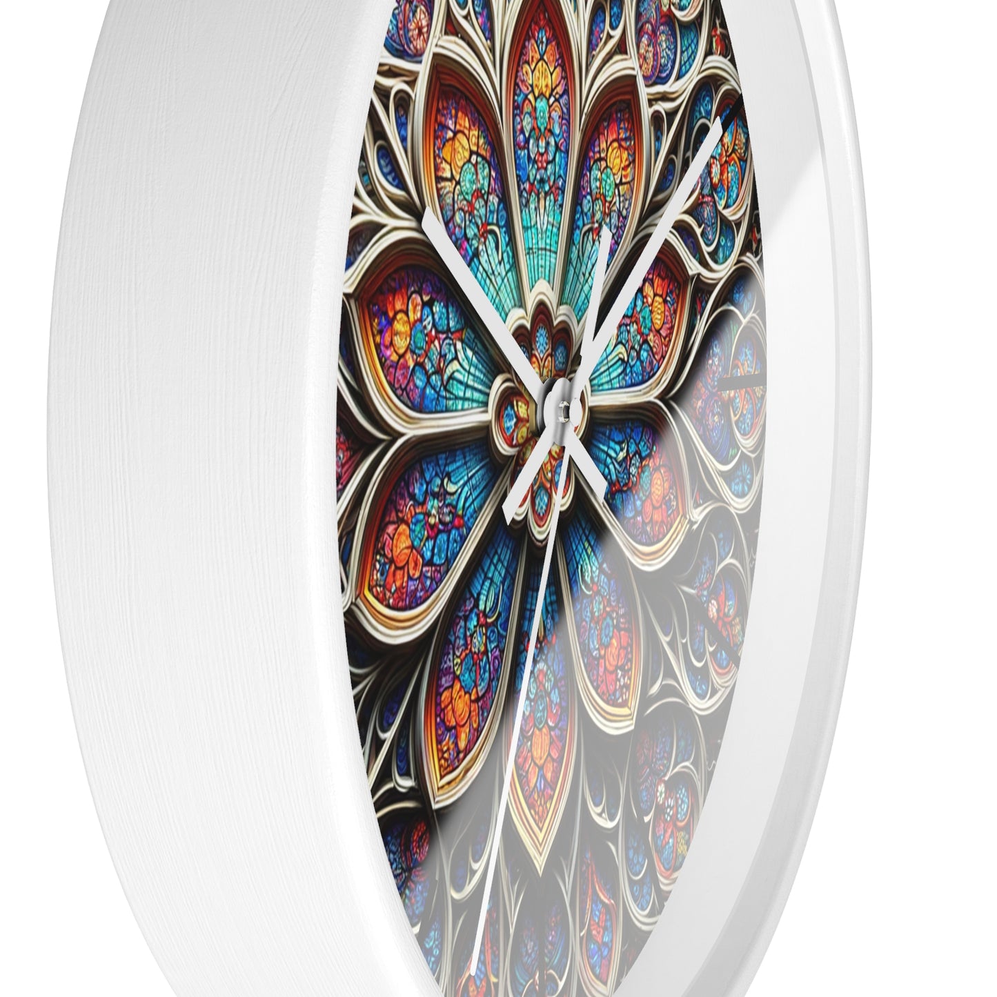 Vibrant Stained Glass-Inspired Wall Clock