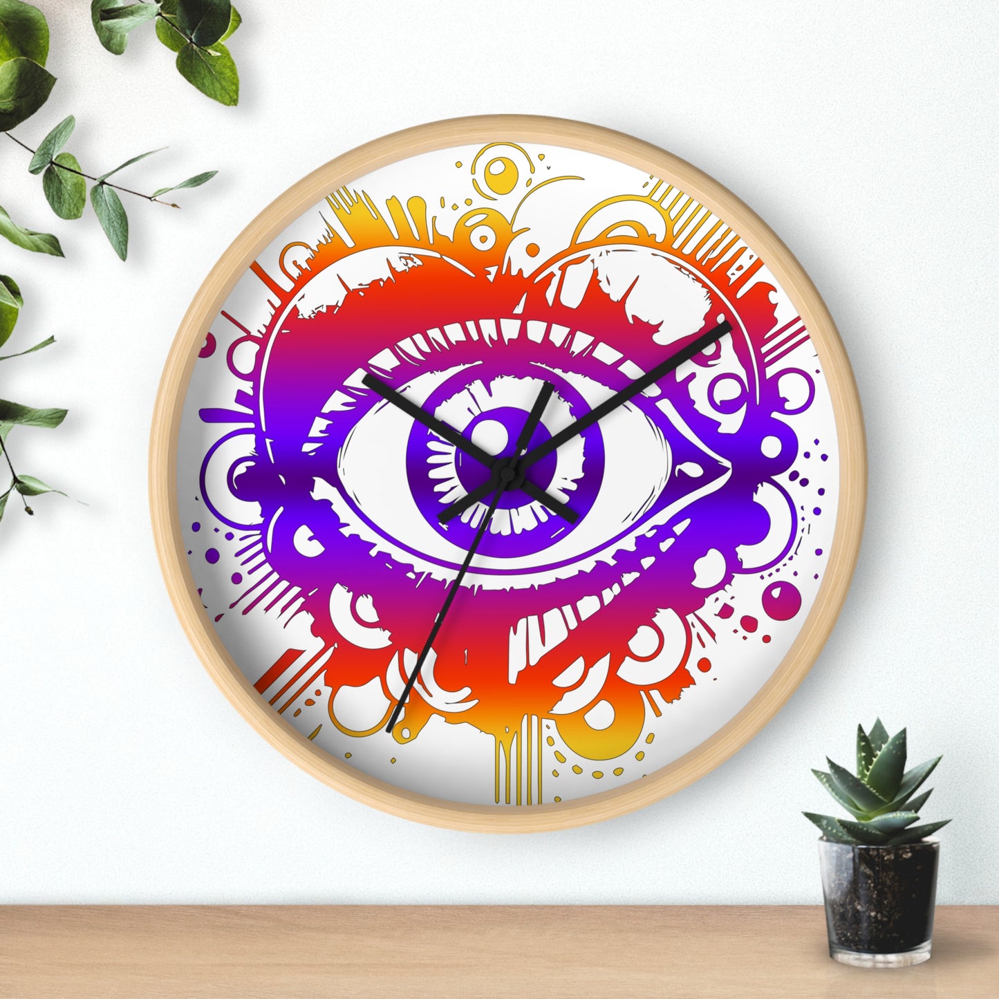 Time to Look Within- Eye Heart Wall Clock