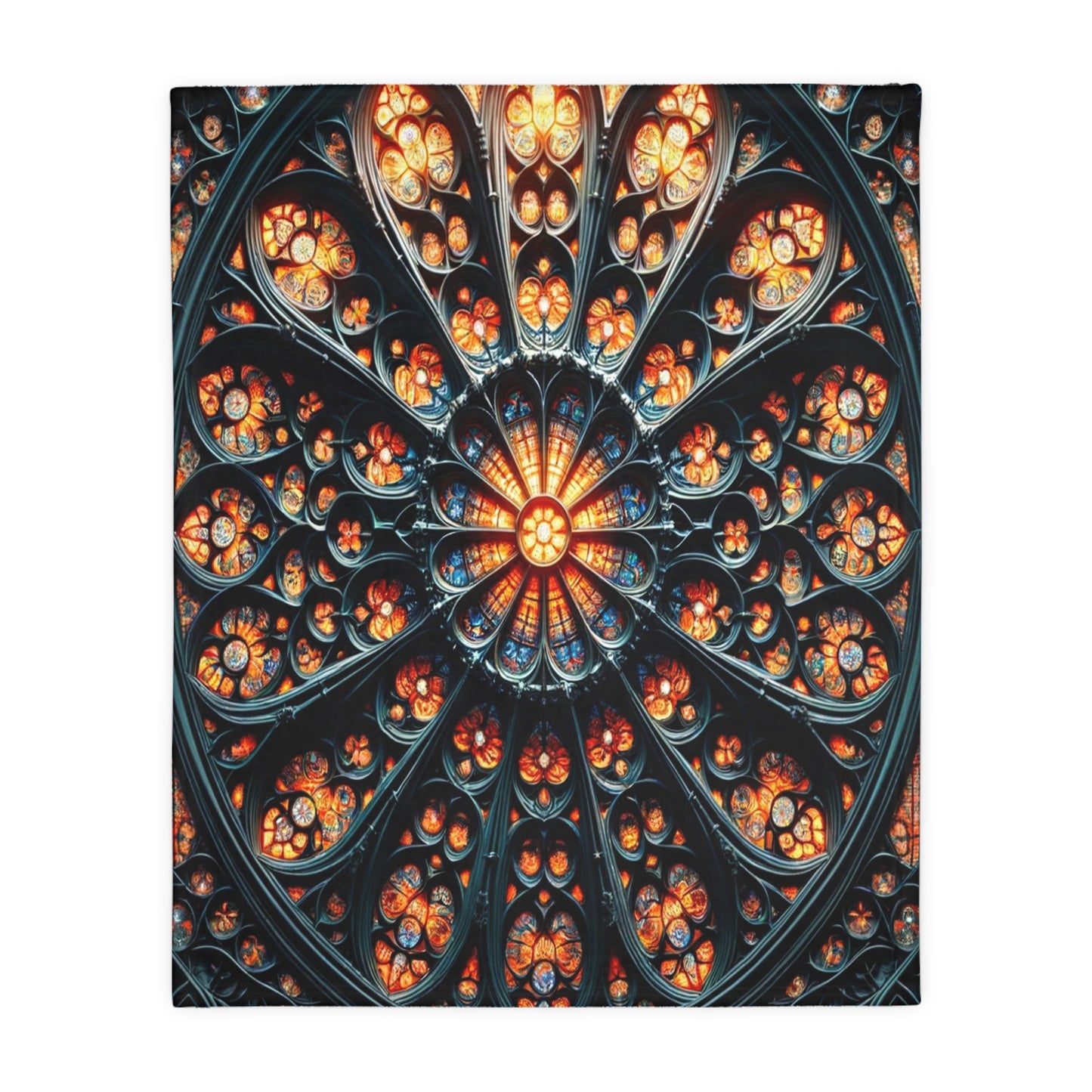 Fiery Cathedral Mandala _Double Sided Print