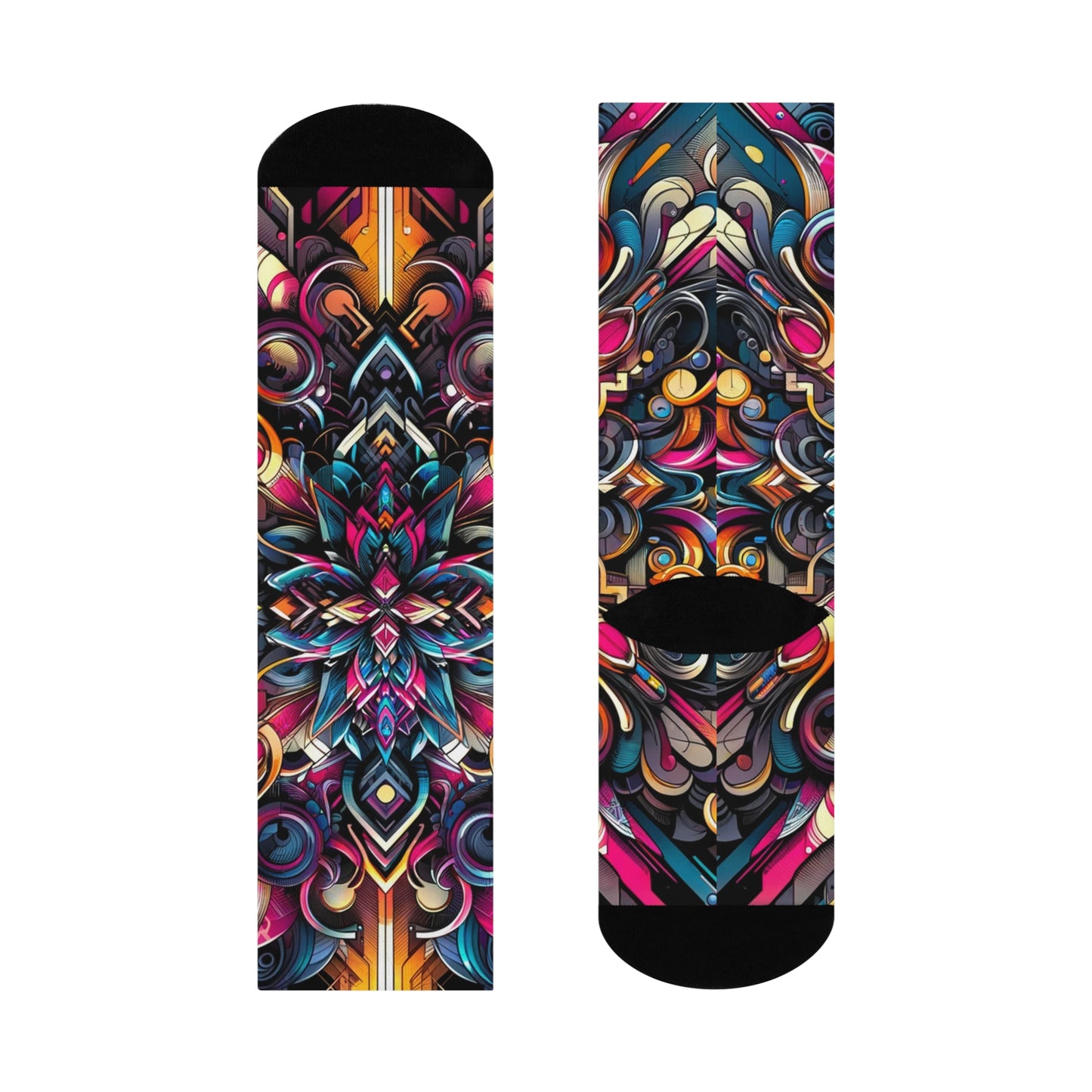 Spectrum Splendor: Abstract Artwork Socks