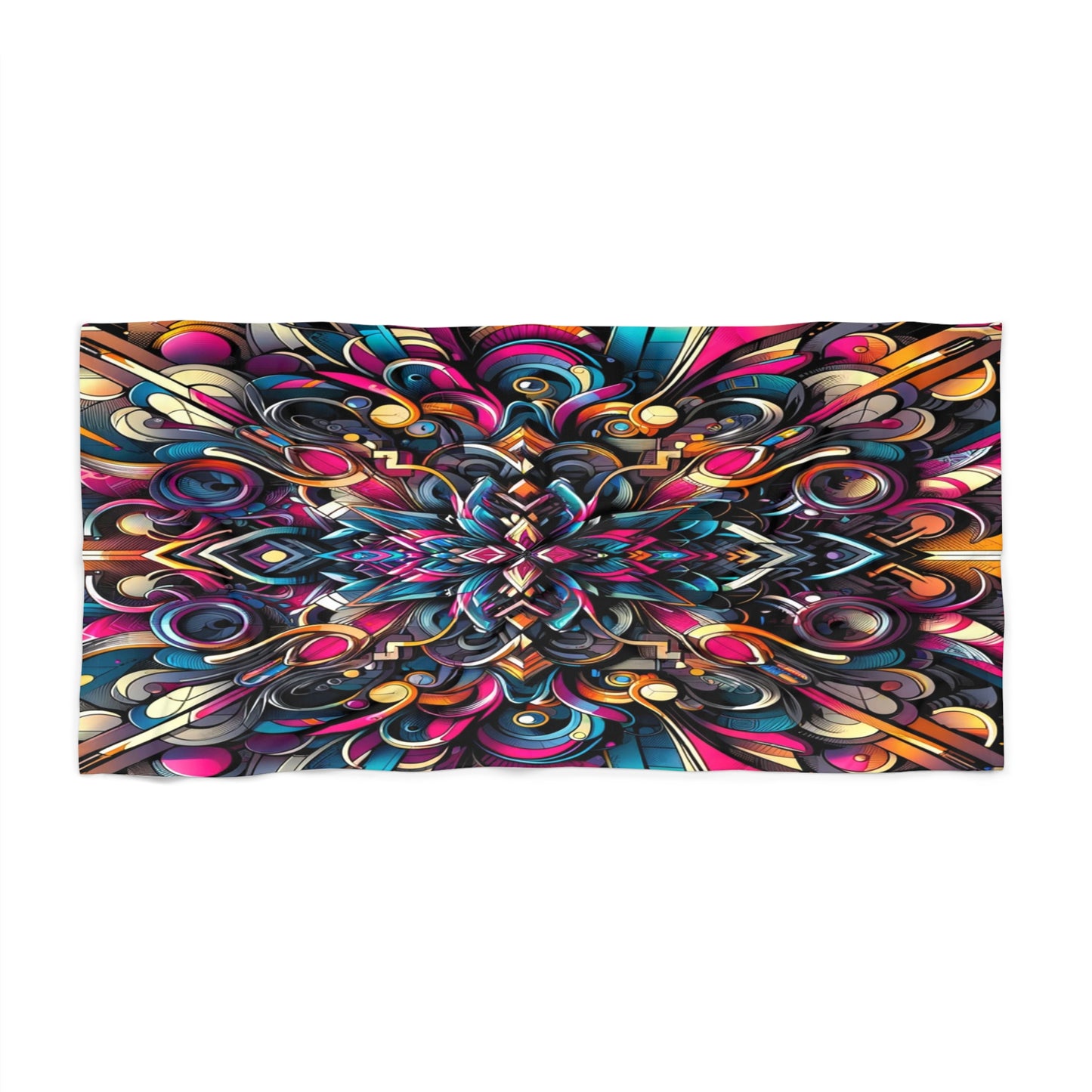 Chromatic Cascade Beach Towel