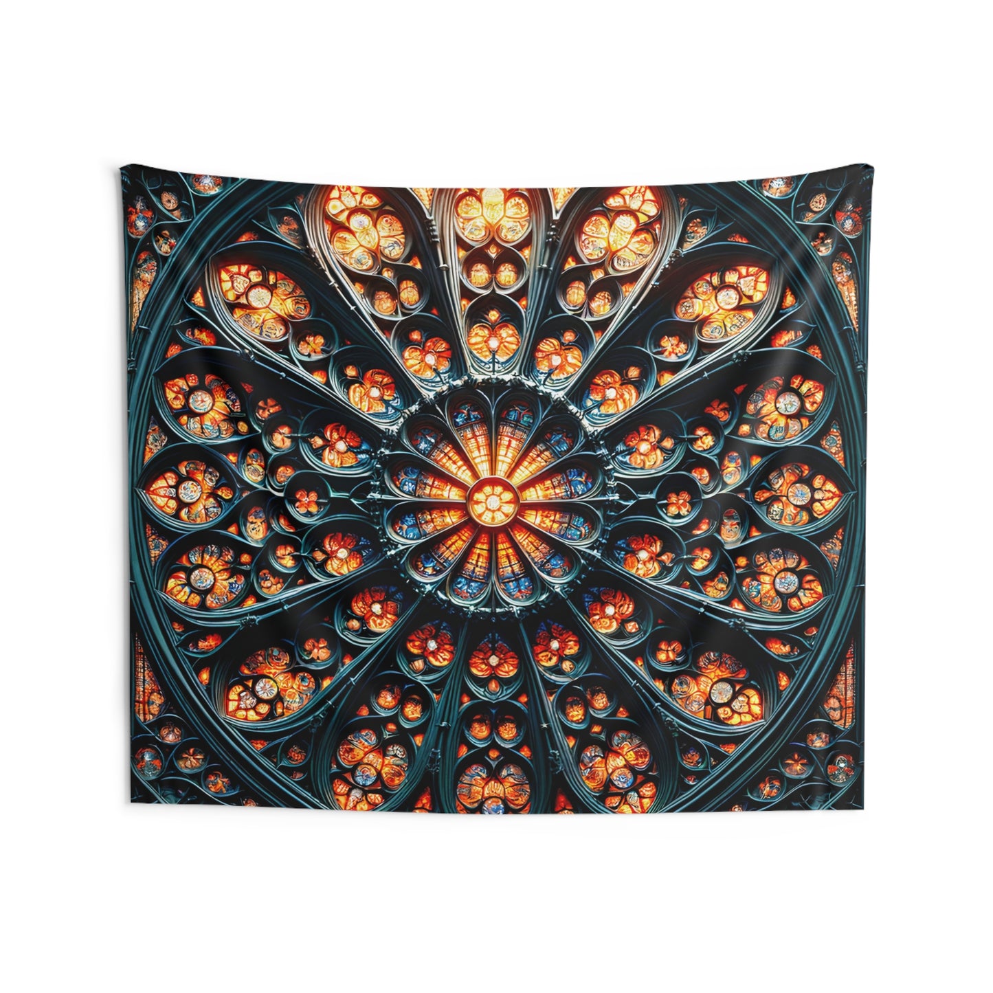 Radiant Mandala: The Sunlit Stained Glass Tapestry