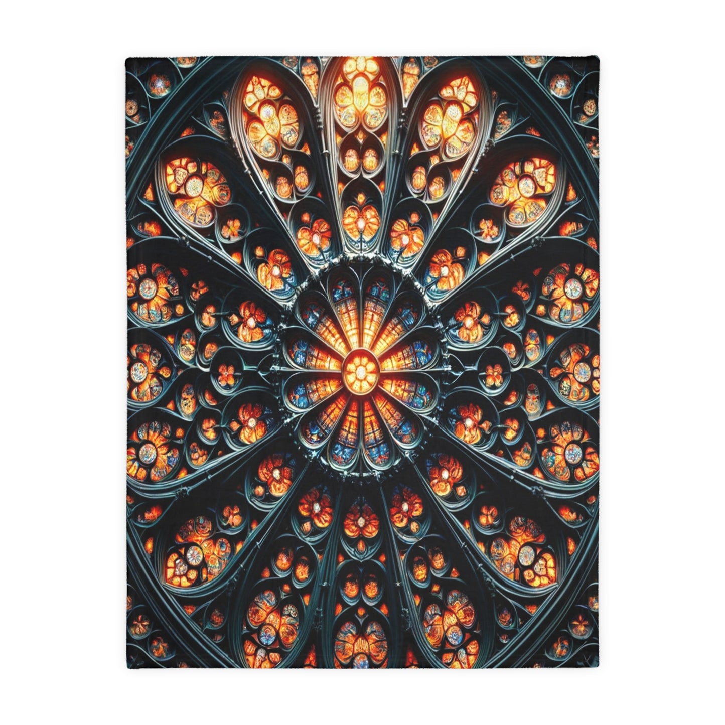 Fiery Cathedral Mandala _Double Sided Print