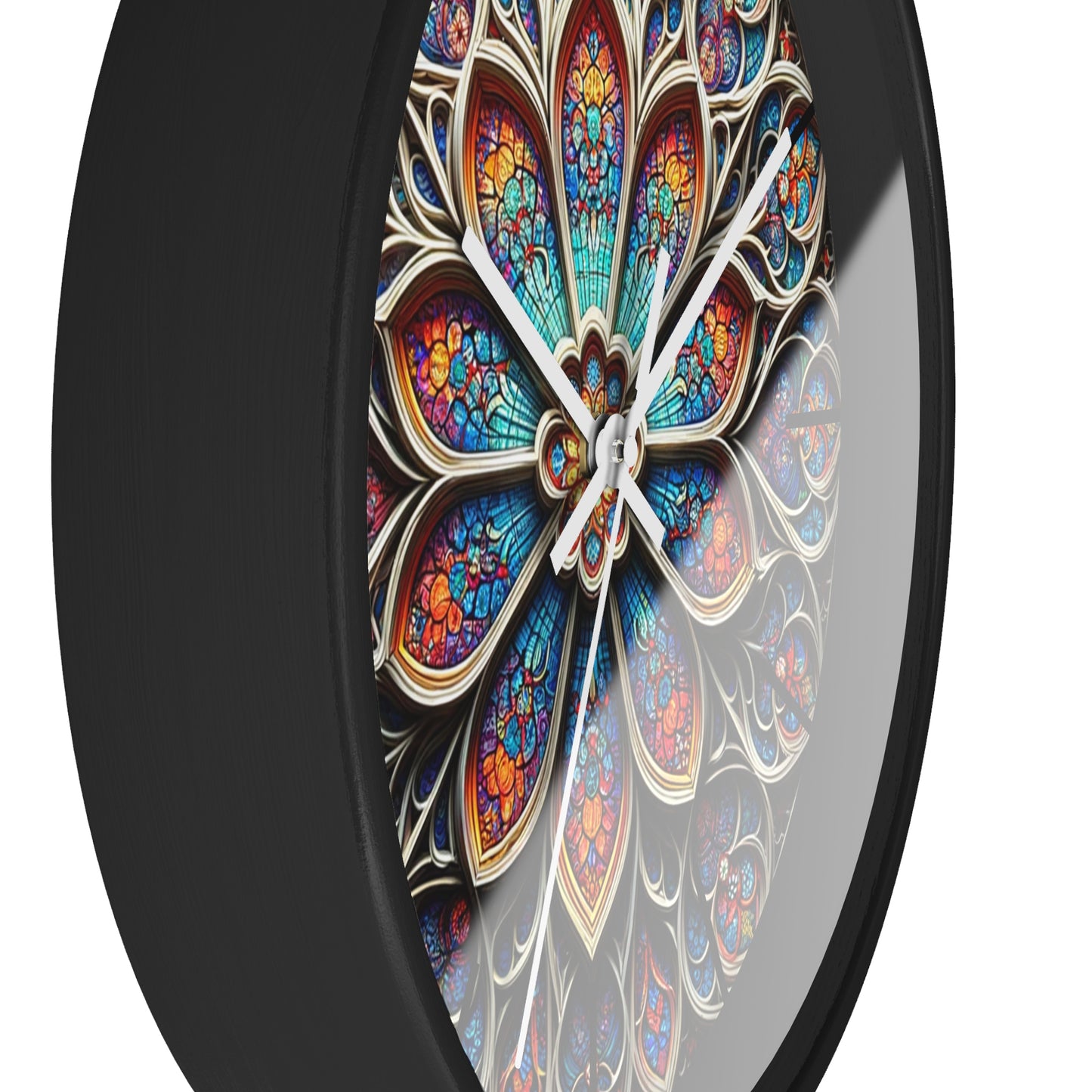 Vibrant Stained Glass-Inspired Wall Clock