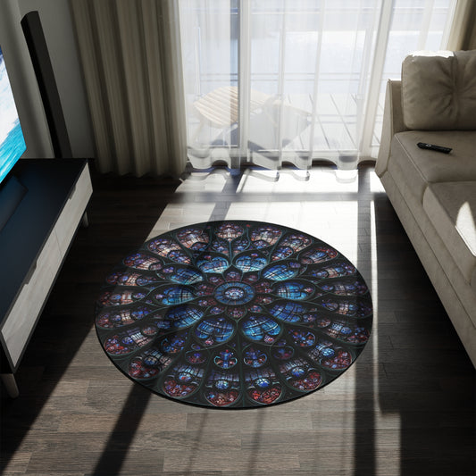 Elegant Architecture Cathedral Round Rug