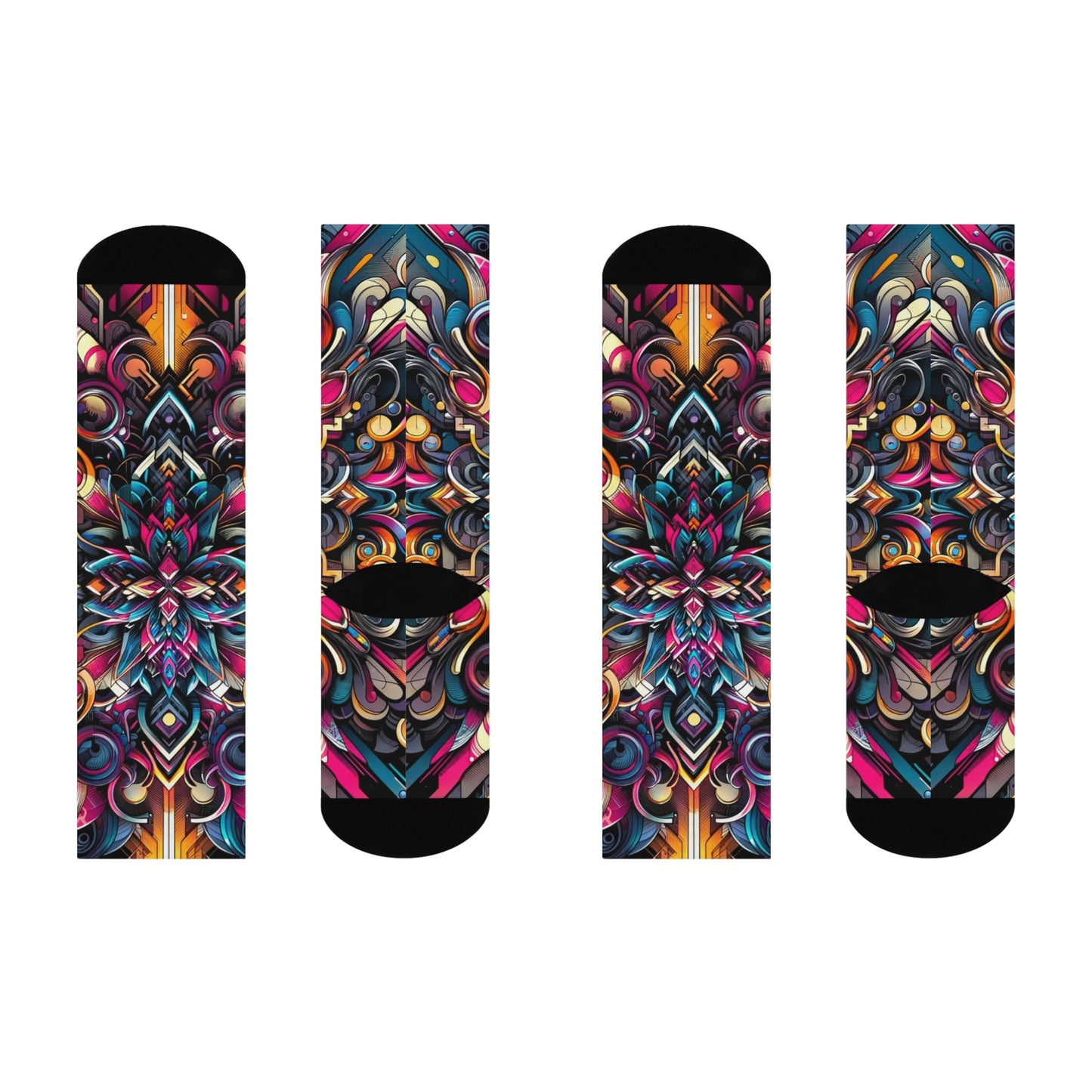 Spectrum Splendor: Abstract Artwork Socks