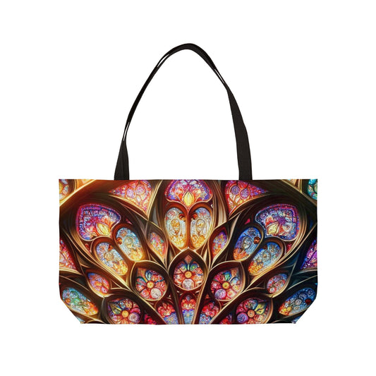 Boho Chic Stained Glass-Inspired Tote Bag – Vibrant and Versatile