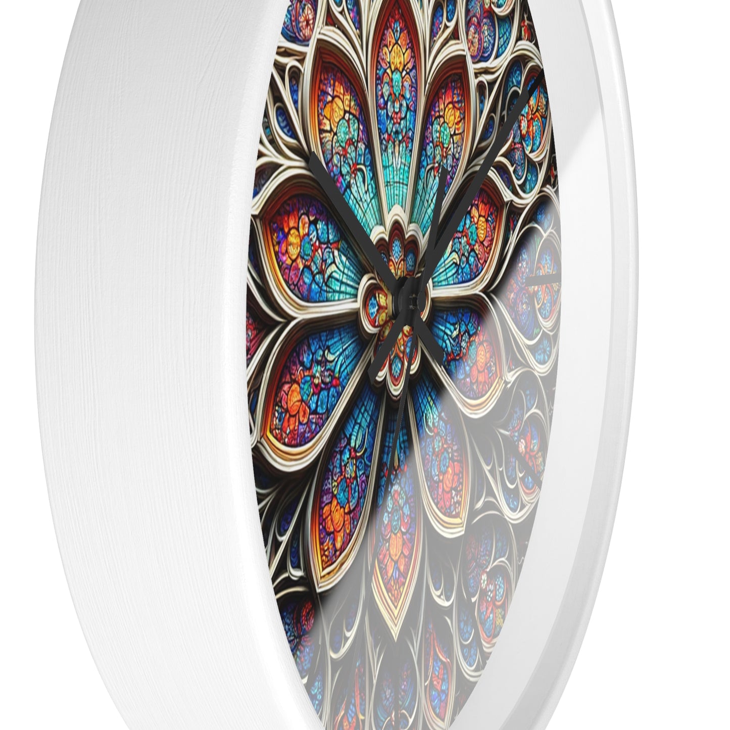 Vibrant Stained Glass-Inspired Wall Clock