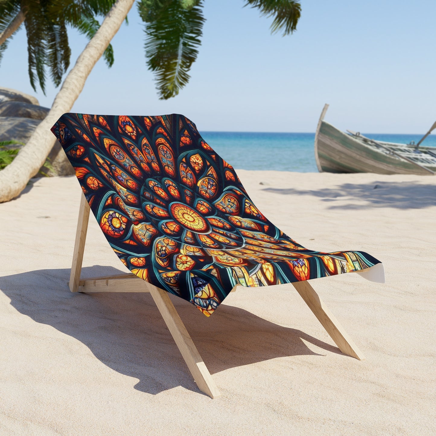 Radiant Firey Celestial Beach Towel