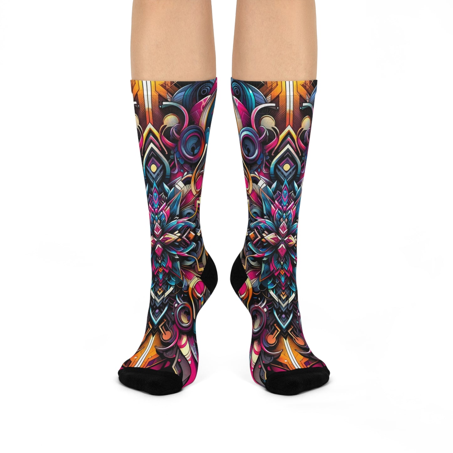 Spectrum Splendor: Abstract Artwork Socks