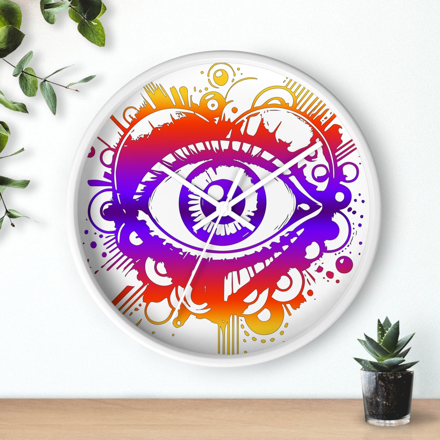 Time to Look Within- Eye Heart Wall Clock