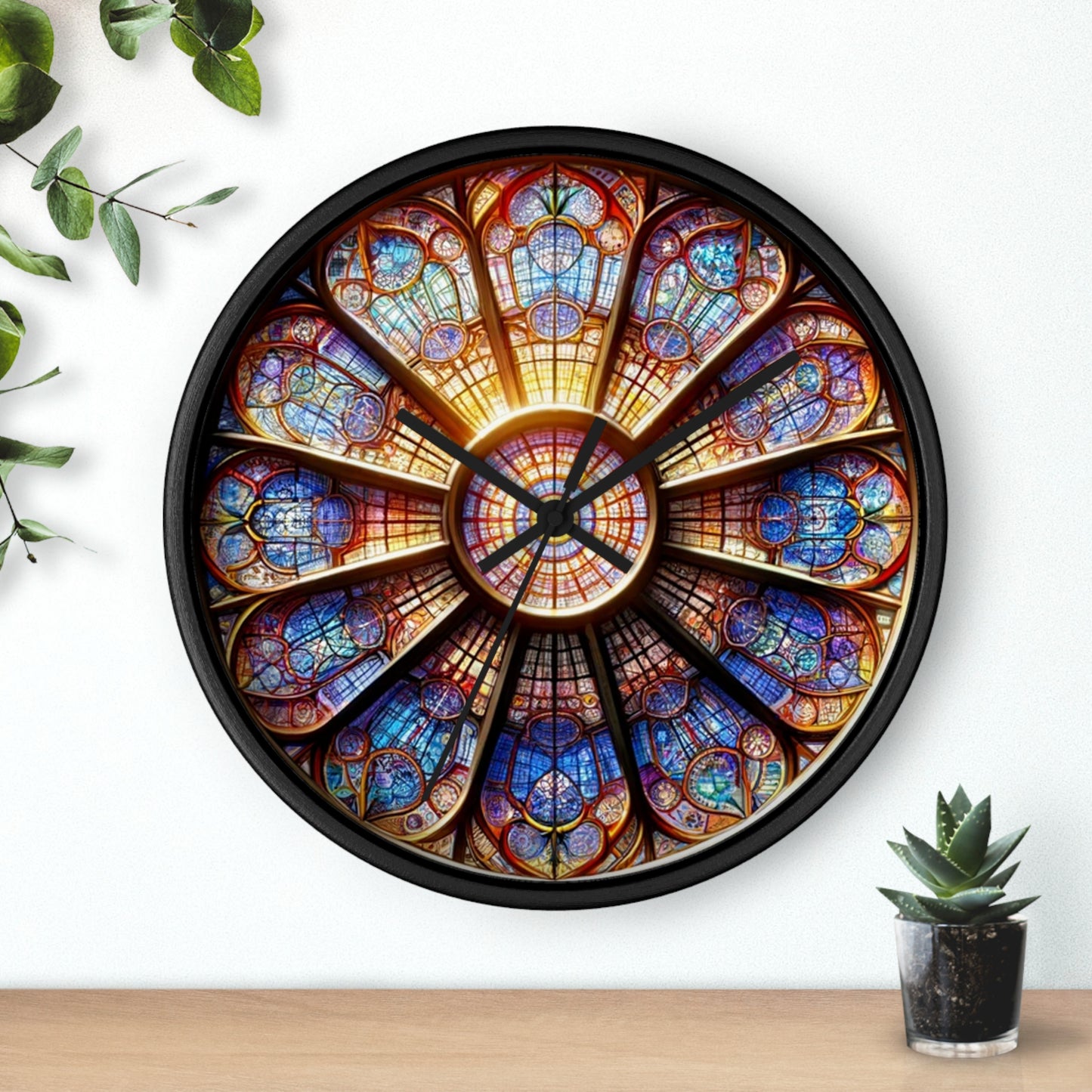 Stained Glass Wall Clock