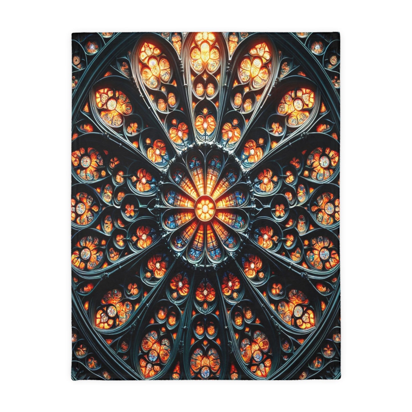 Fiery Cathedral Mandala _Double Sided Print