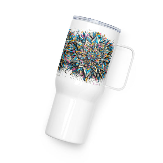 Colorful Abstract Mandala Travel Mug