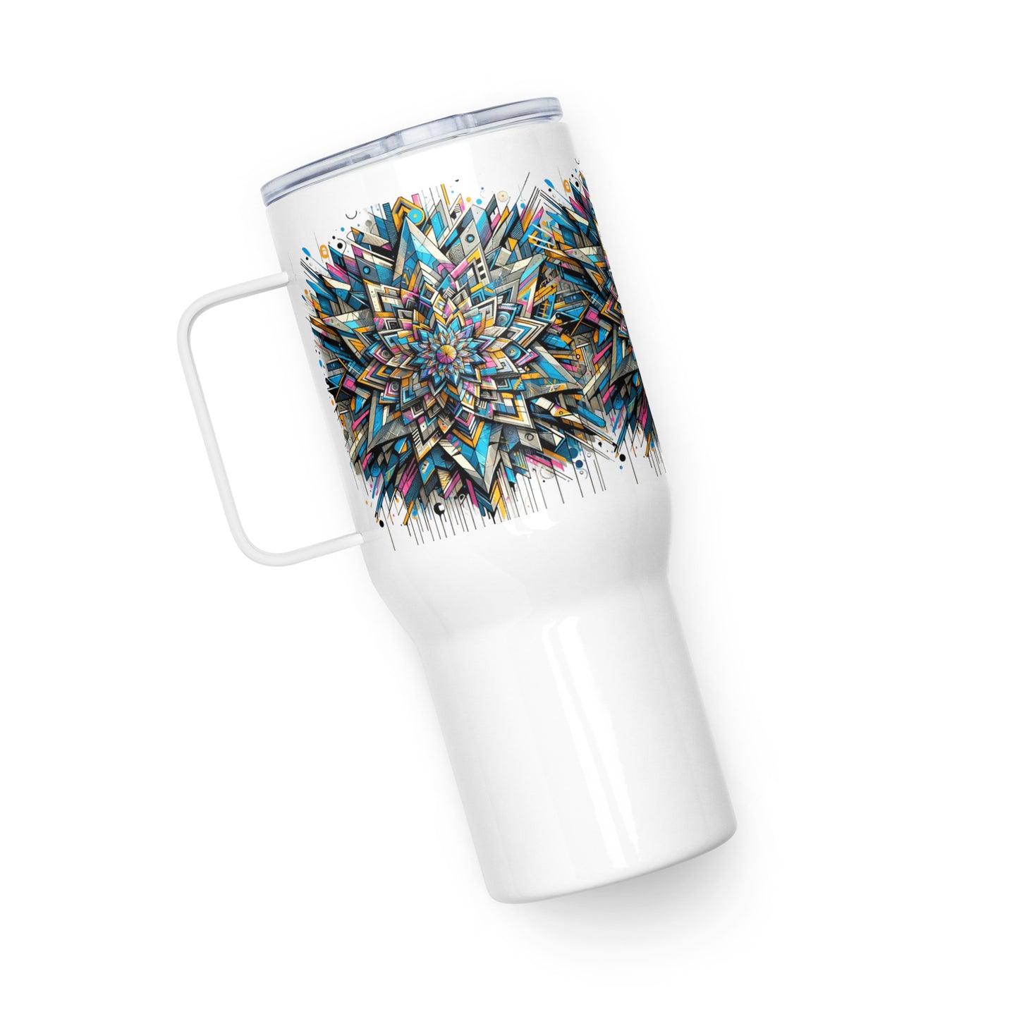 Colorful Abstract Mandala Travel Mug